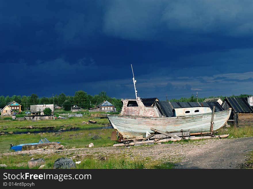 Old Ship After Rain