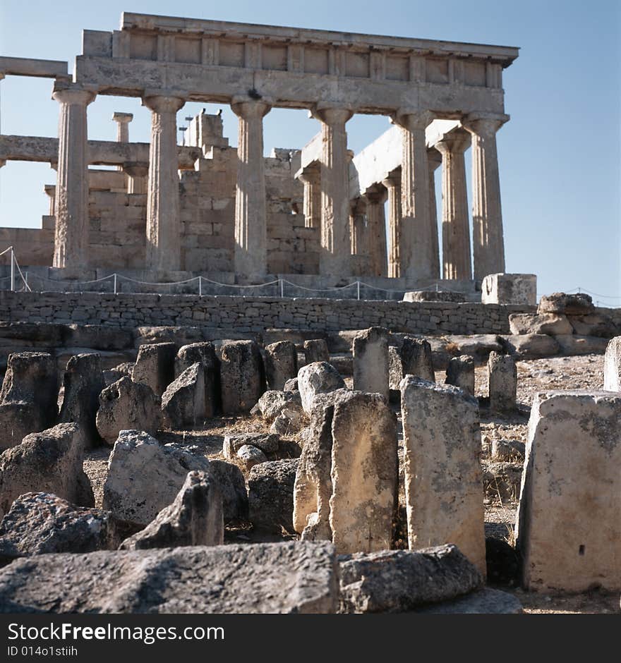 Ancient Greek Temple Of Aphaia