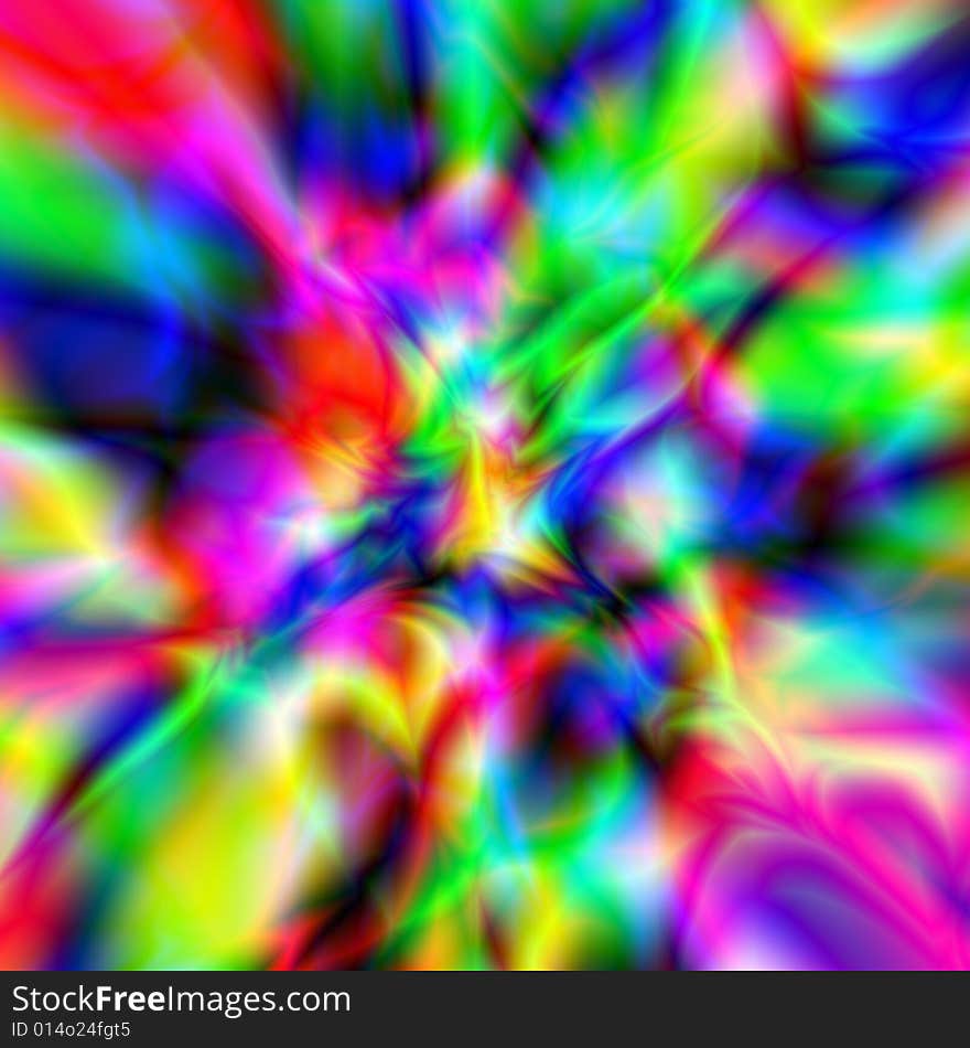 Multi-coloured psychodelic background (texture)