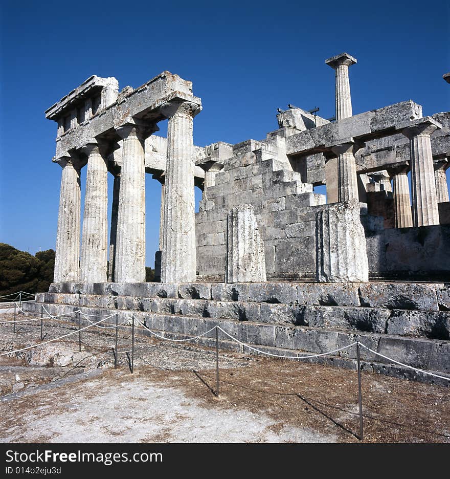 Ancient Greek Temple Of Aphaia