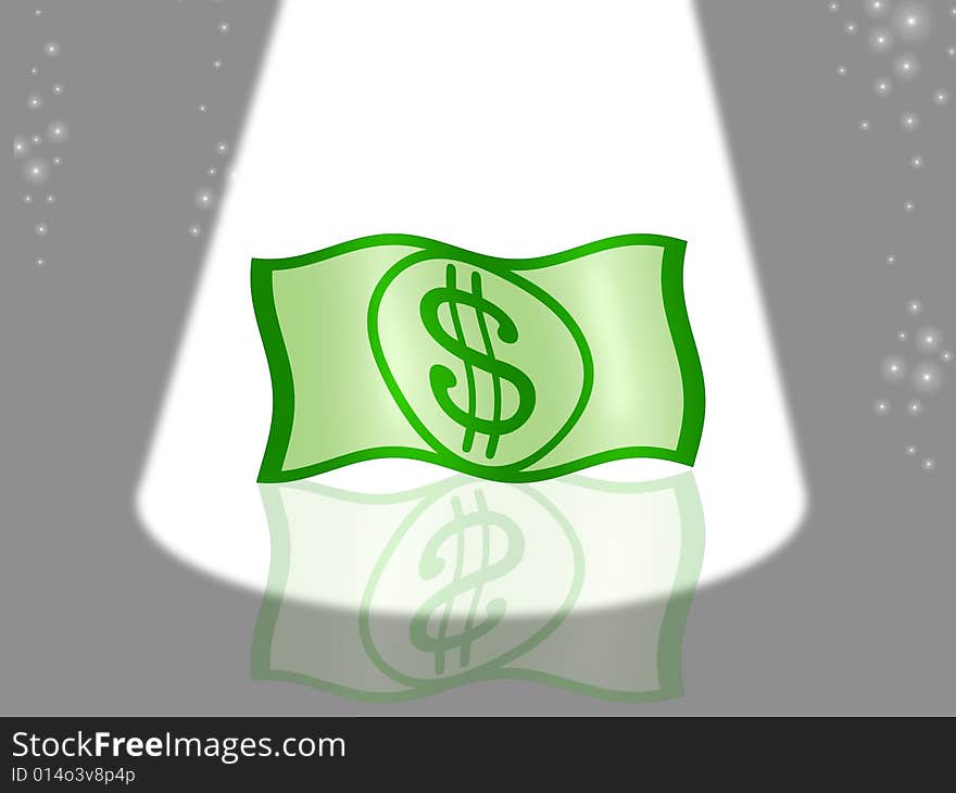 Dollar on spot light