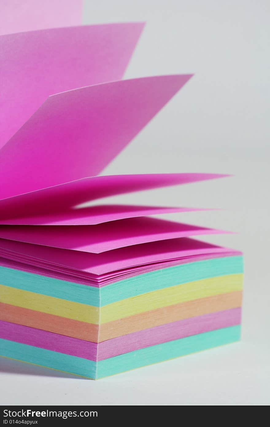 Shot of color note paper