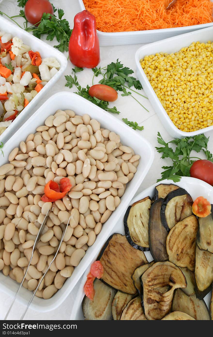 A Typical italian lunch buffet