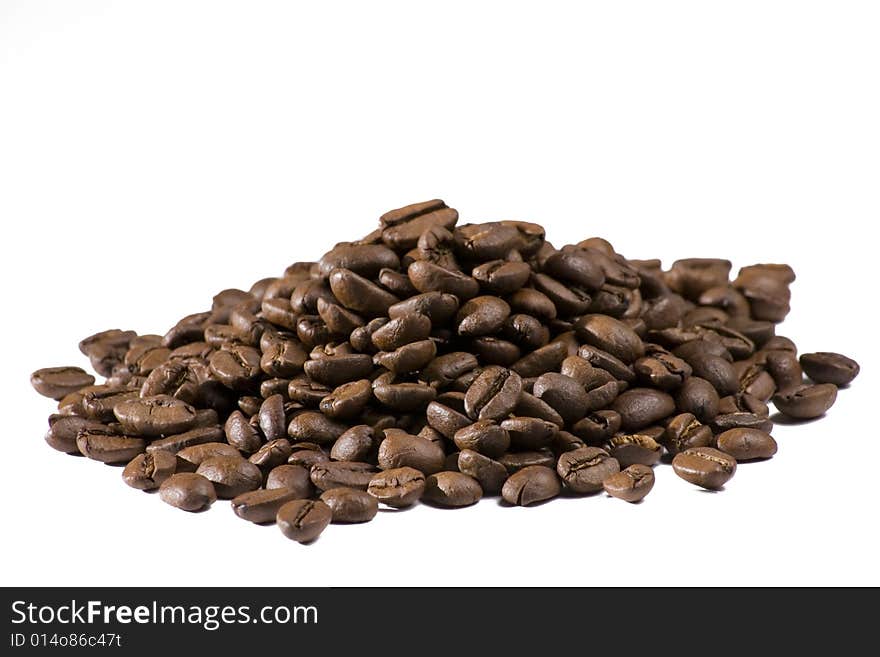 Coffee Beans on White Background