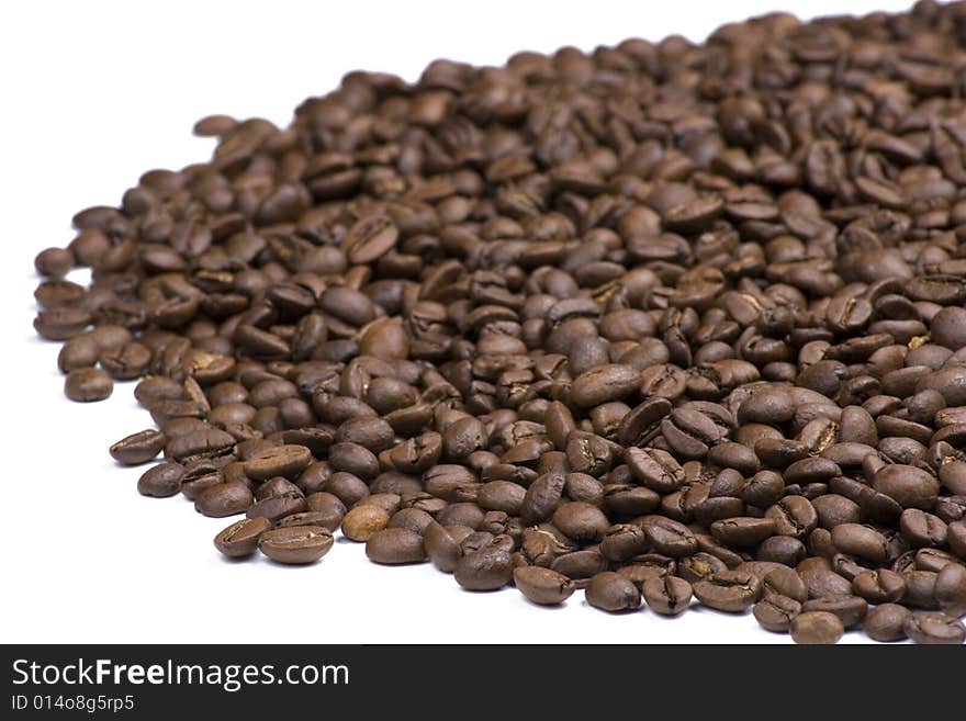 Coffee Beans On White Background