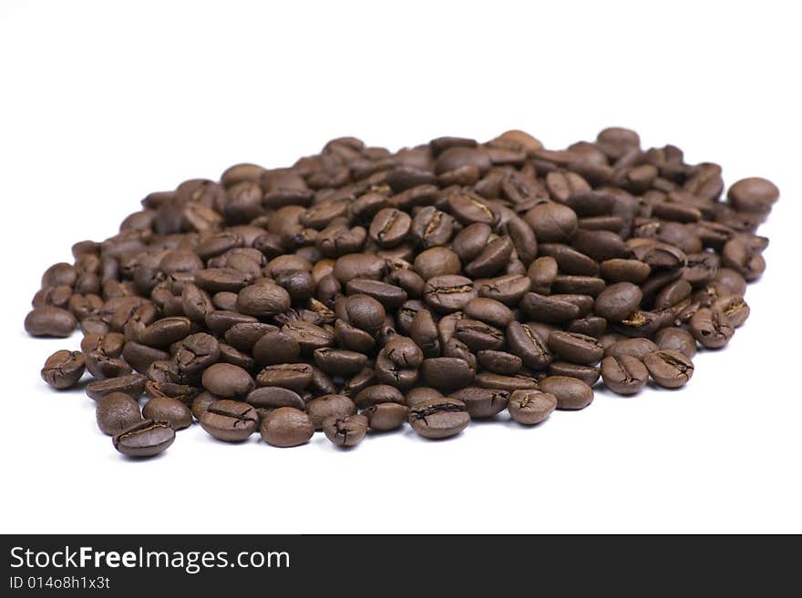 Coffee Beans on White Background