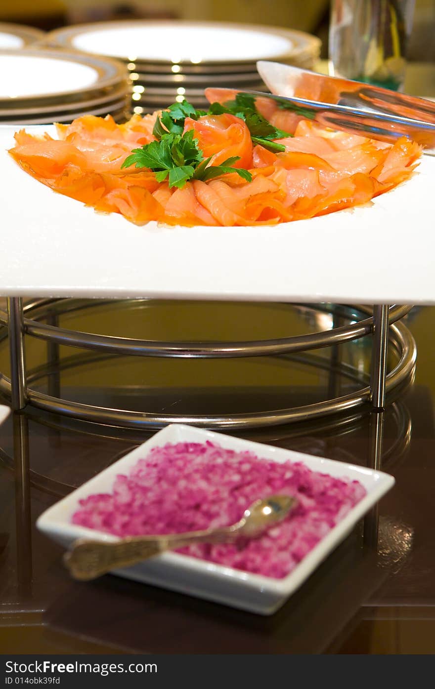 Decaadent smoked salmon with toppings