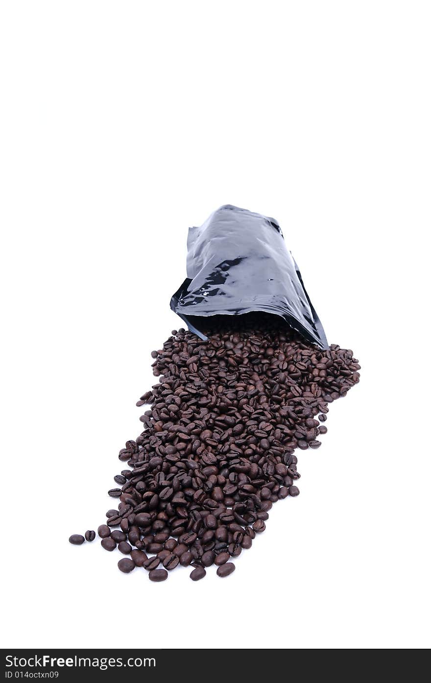 Coffee spilled from bag