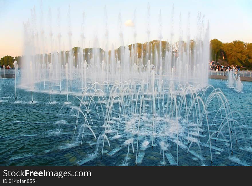 Fountain in park. Moscow. Tsaritsino.