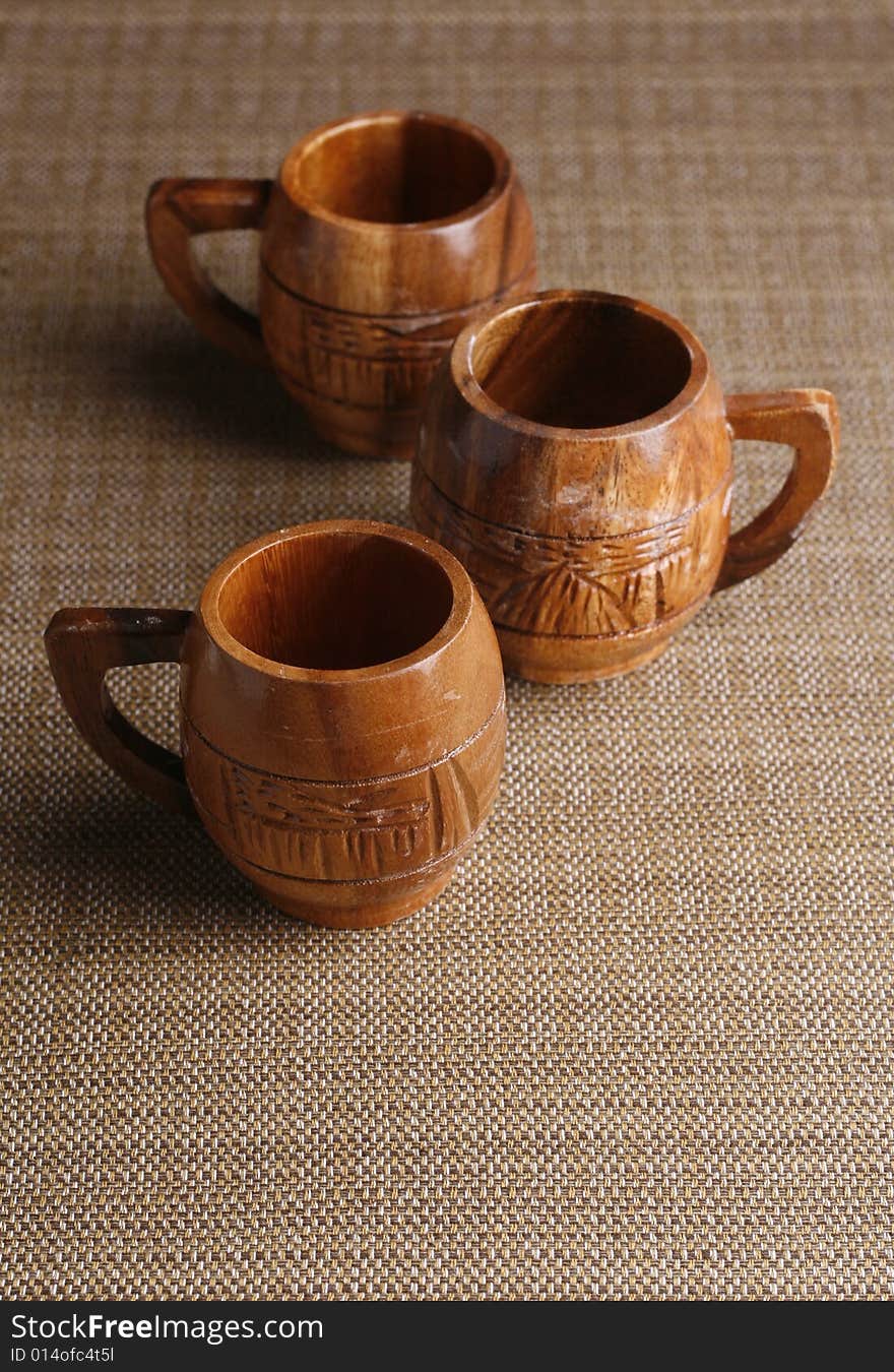 Wooden cup used for tea