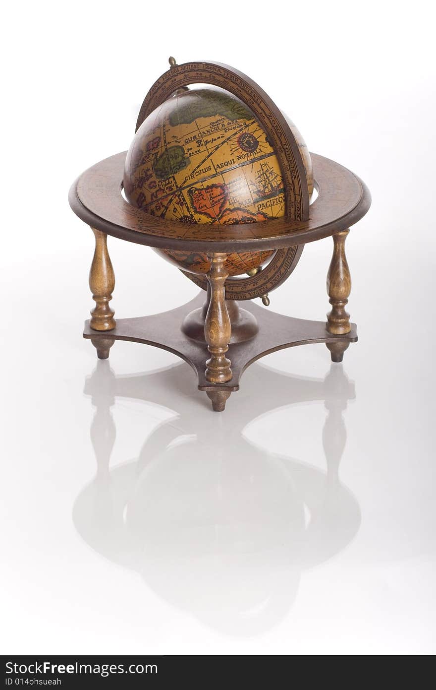 Old desktop globe of the world. Old desktop globe of the world