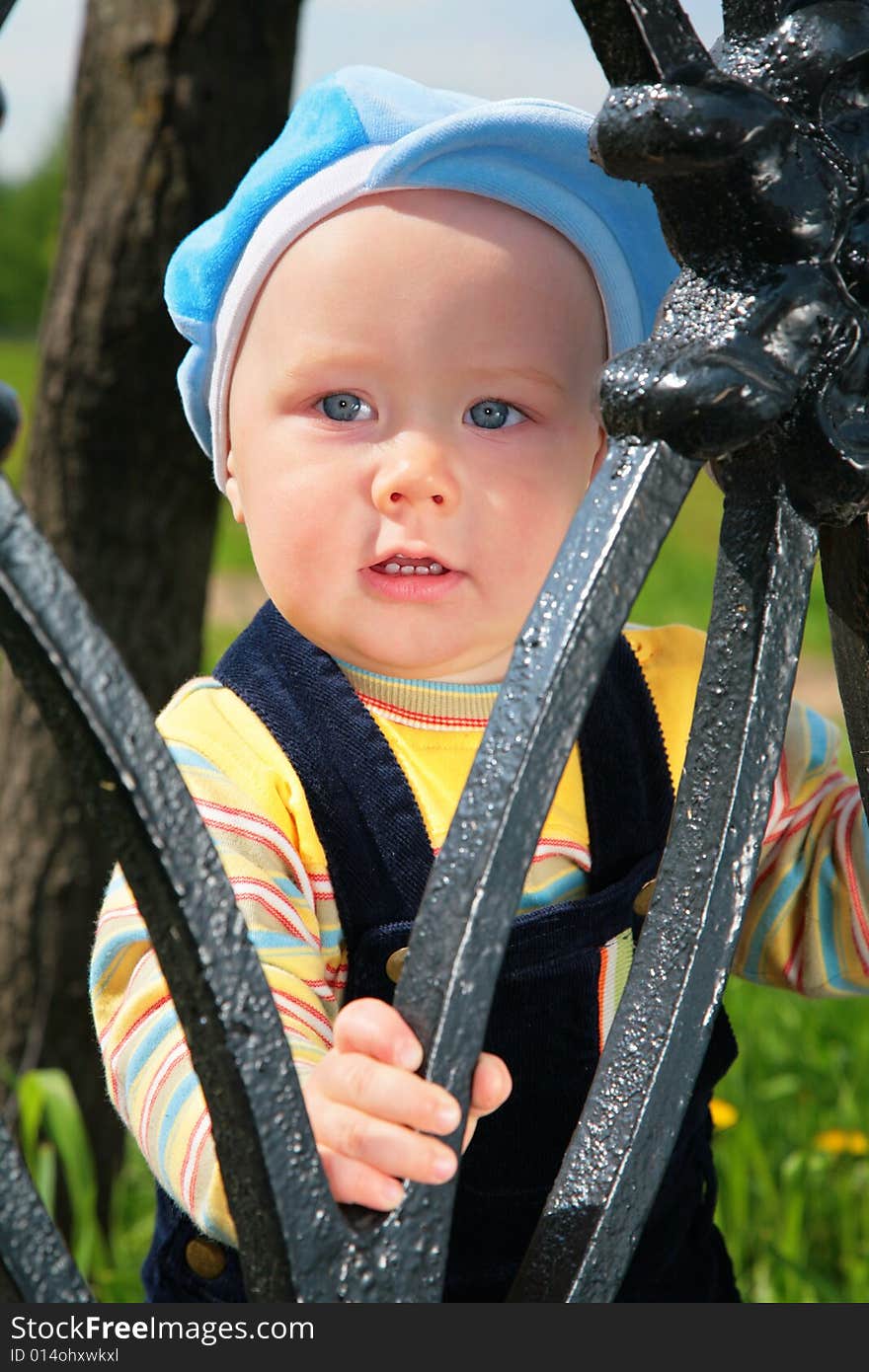 Child From Metal Fence