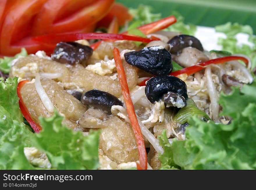 Thai mix salad with mushroom. Thai mix salad with mushroom