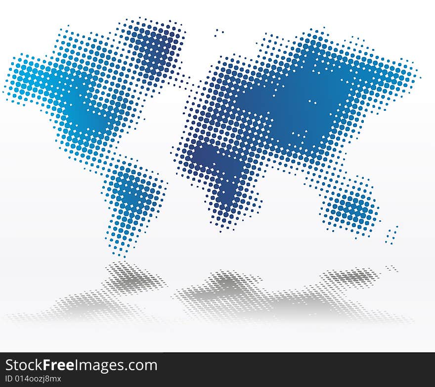 World map vector illustration on white background