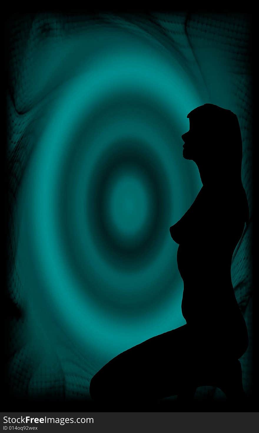 Silhouette Of Woman - Card