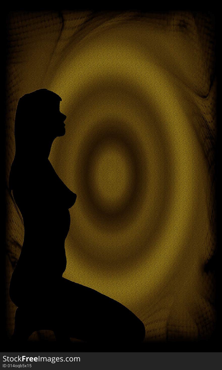 Silhouette of woman-card