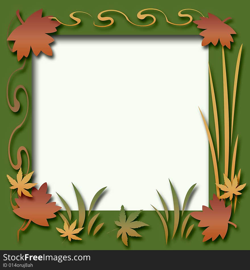 Autumn scrapbook frame