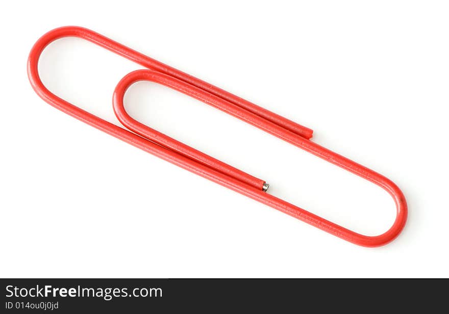 Paper clip isolated over a white background. Paper clip isolated over a white background