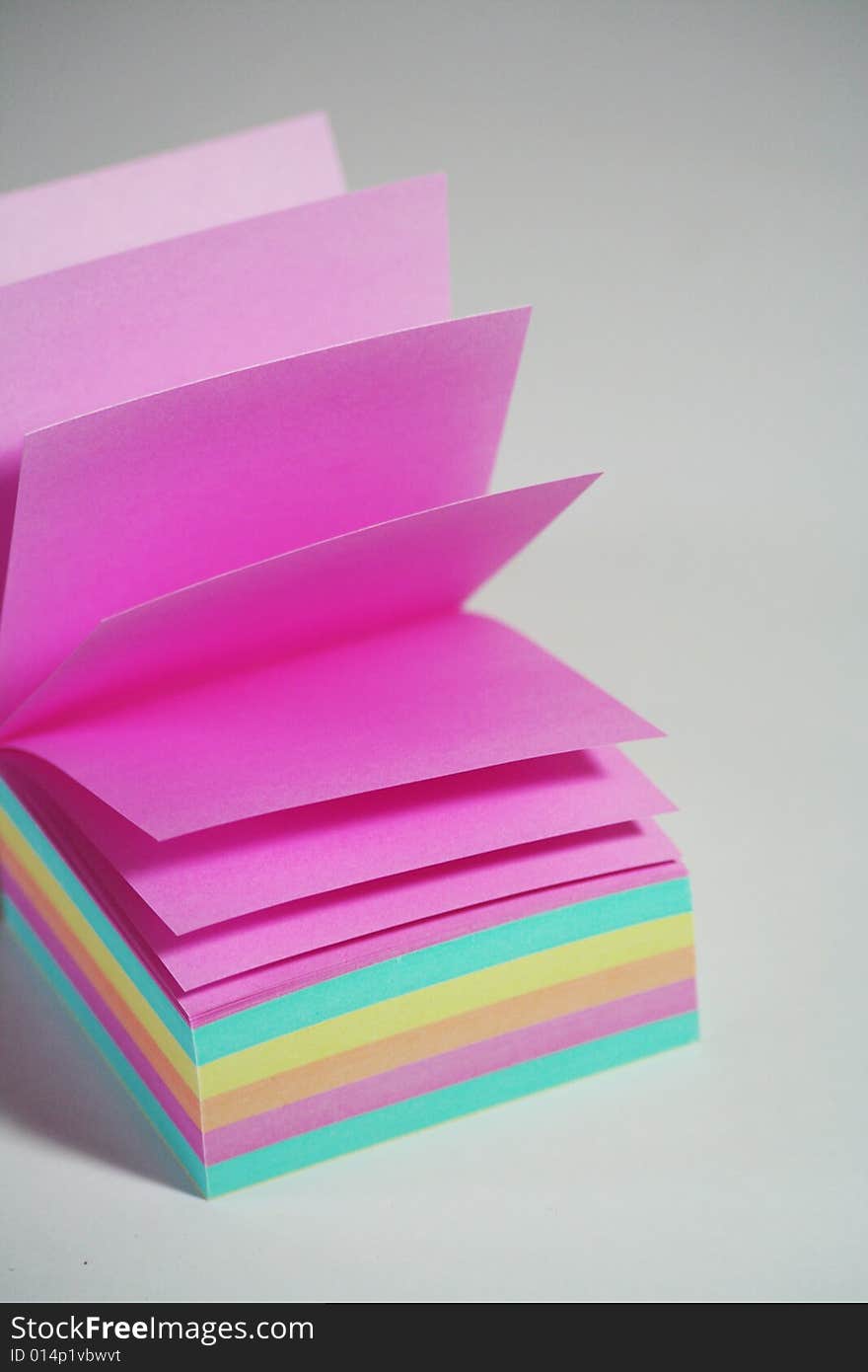 Shot of color note paper