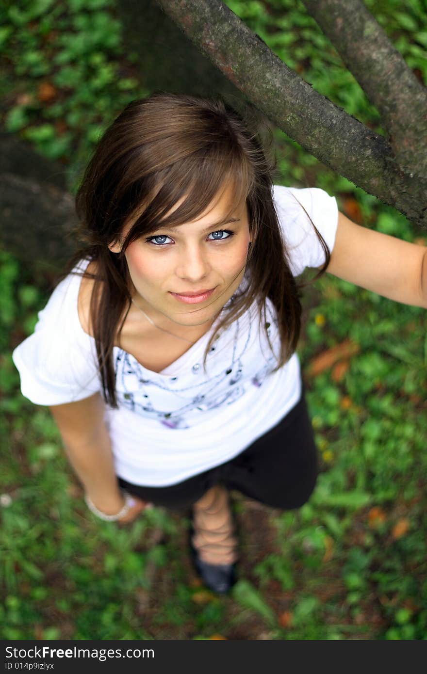 Picture of a teenager looking on the camera. Picture of a teenager looking on the camera