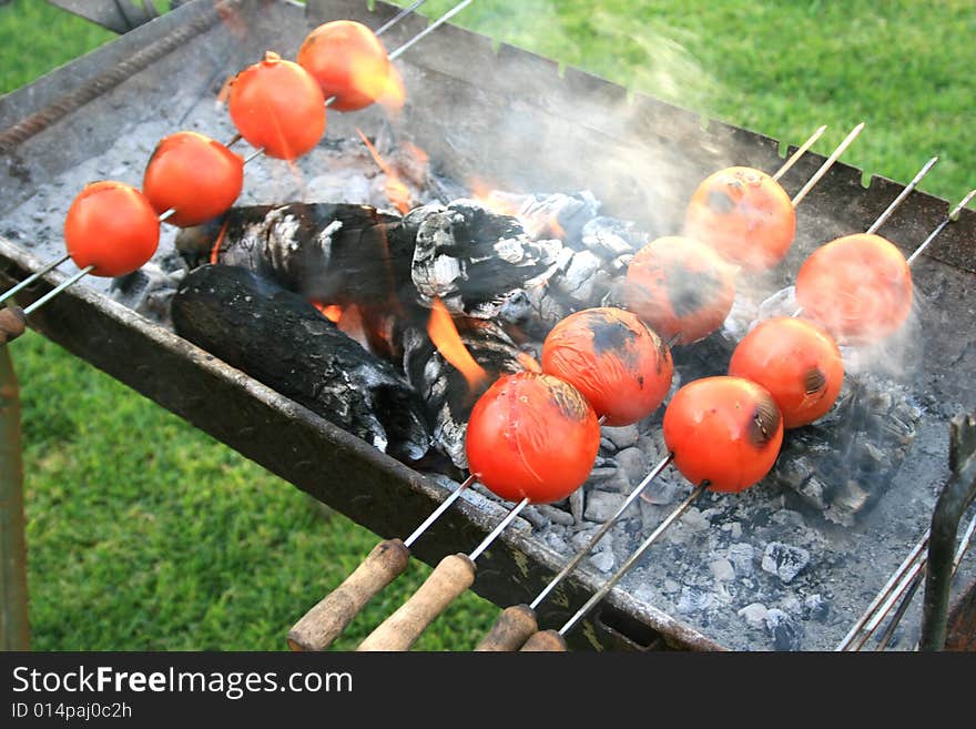 Grilled tomato