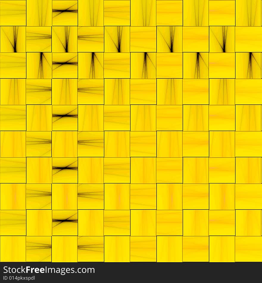 Pattern of yellow and gold cubes. Pattern of yellow and gold cubes