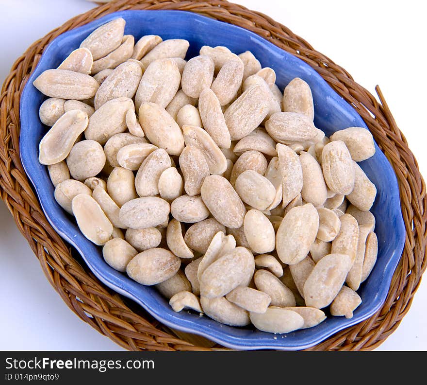 Bowl of salted peanuts