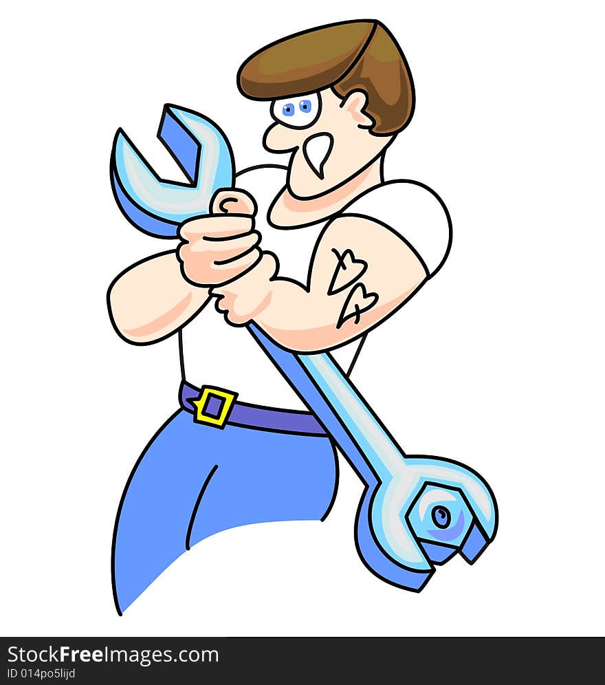 Worker With A Wrench