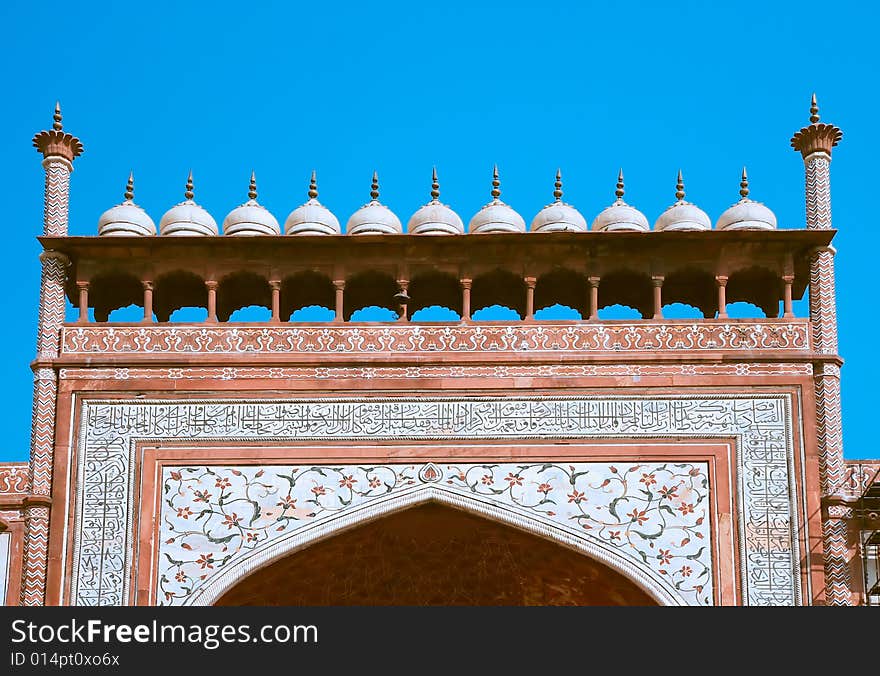 Taj Mahal gate in India. Taj Mahal gate in India