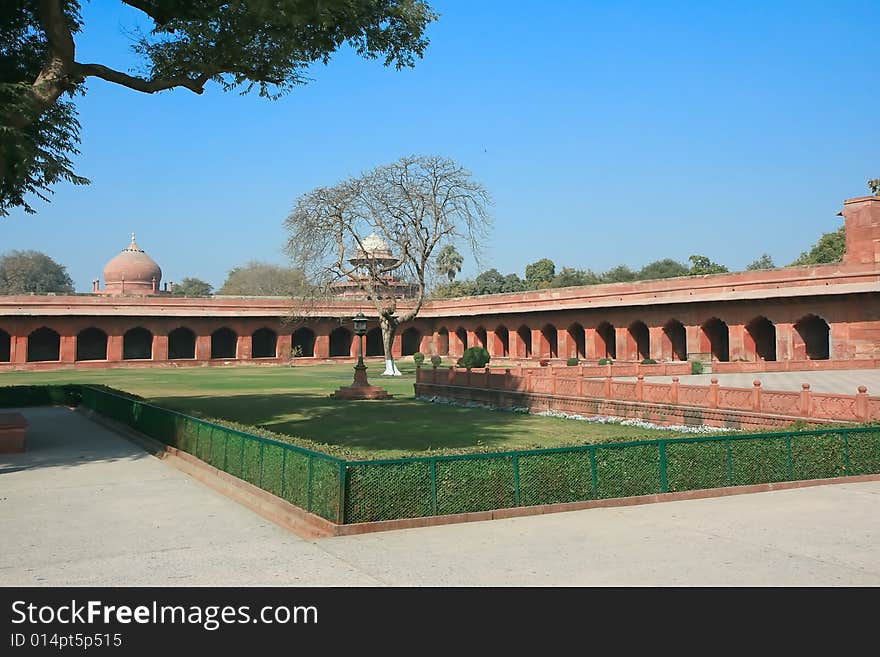 Taj Mahal surroundings in India