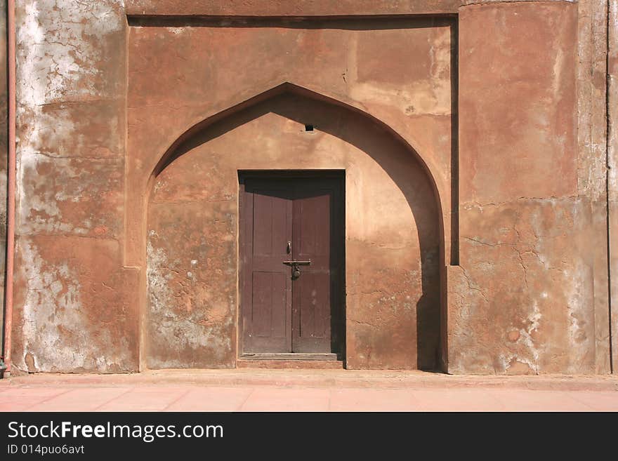 Colourful doors in Agra Fort, India