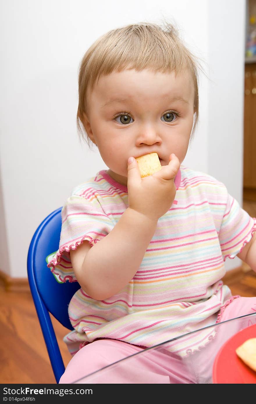 Sweet and happy baby girl. Sweet and happy baby girl