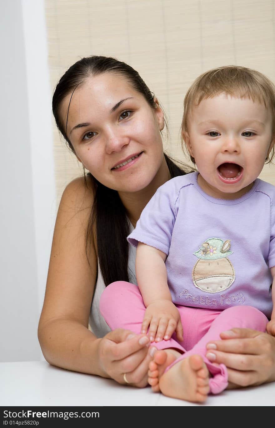 Mother and daughter happy together. Mother and daughter happy together