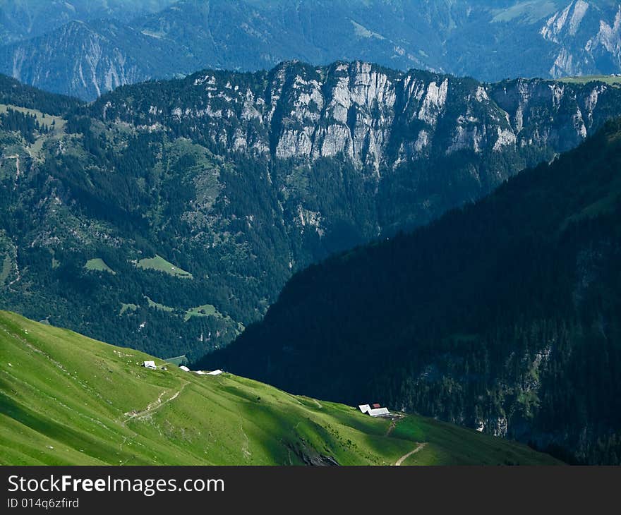 Mountain Ridge In Switzerland