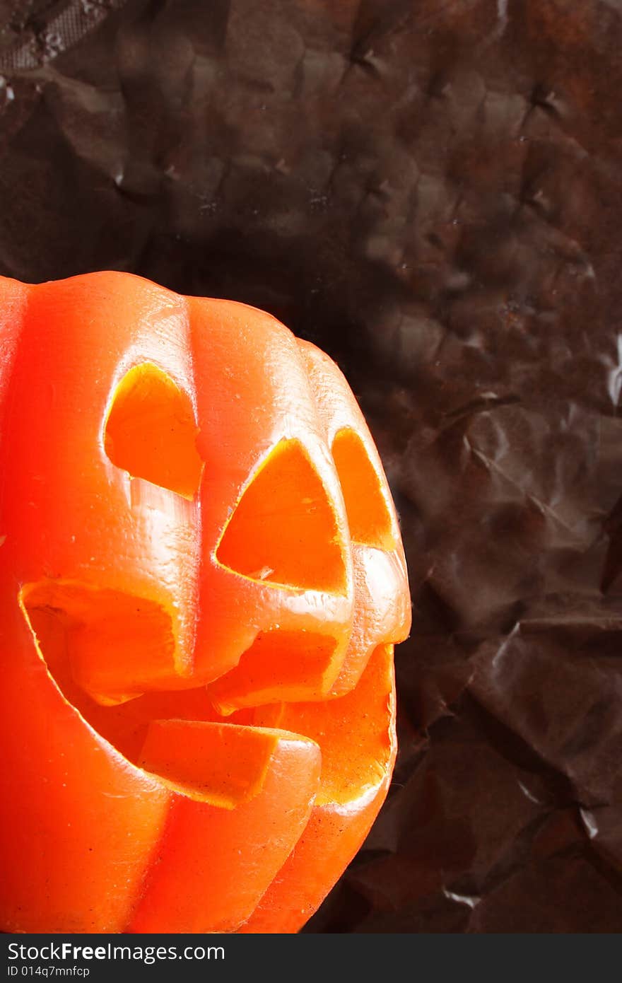 Scary Halloween pumpkin With dark background