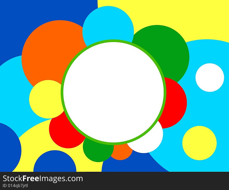 Funny background with varicoloured circles