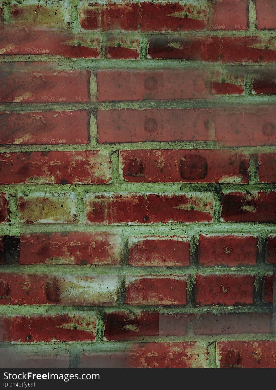 Red brick wall texture. Close-up