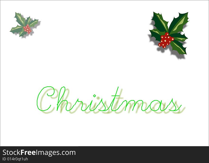 Brightly white  christmas card with text. Brightly white  christmas card with text