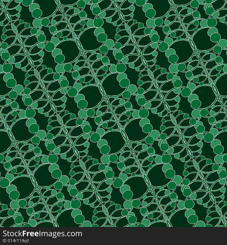 Seamless green ornament floral pattern. Seamless green ornament floral pattern