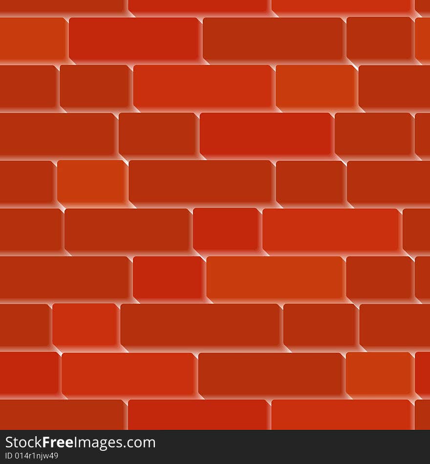 Seamless vector 3d bricken wall. Seamless vector 3d bricken wall