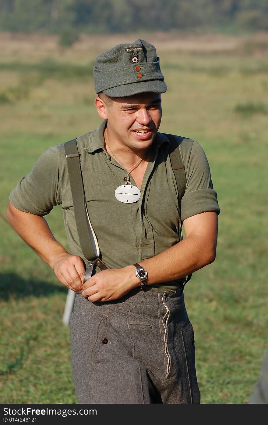 German soldier  WW2 reenacting