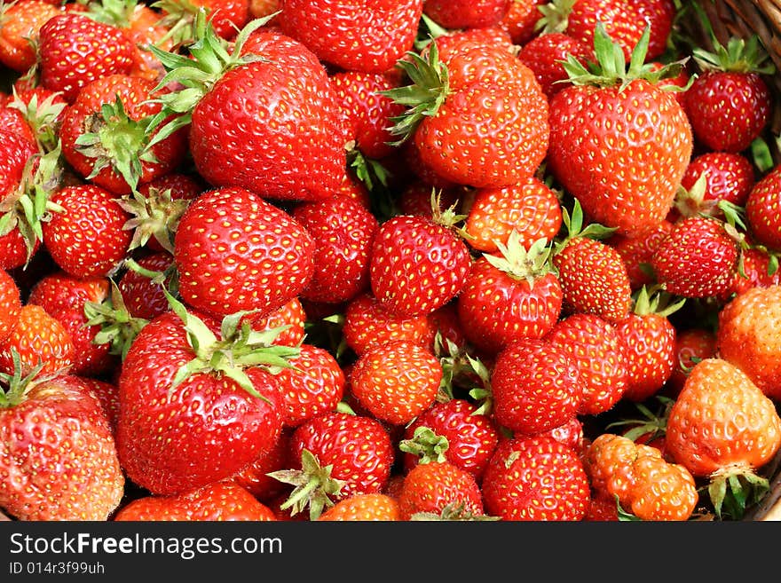 Fresh juicy strawberries close up. Fresh juicy strawberries close up