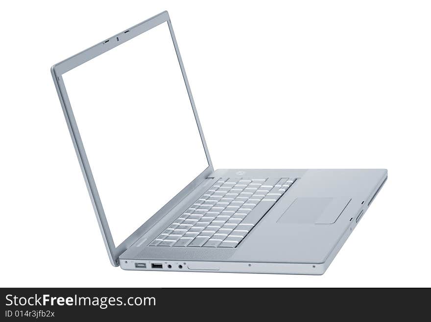 Modern and stylish laptop on a white background