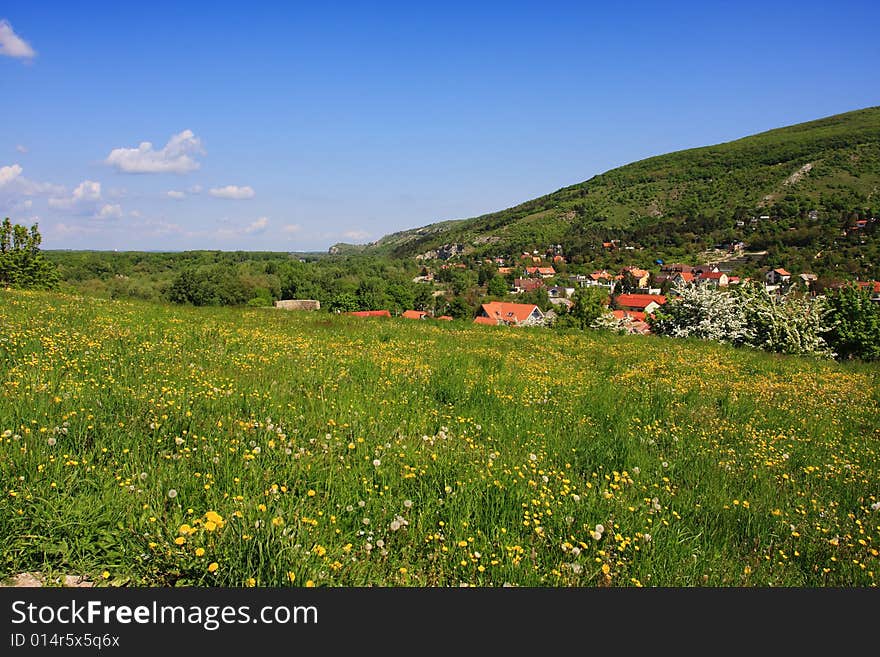 View Of Devin Town From Devin Castle, Slovakia