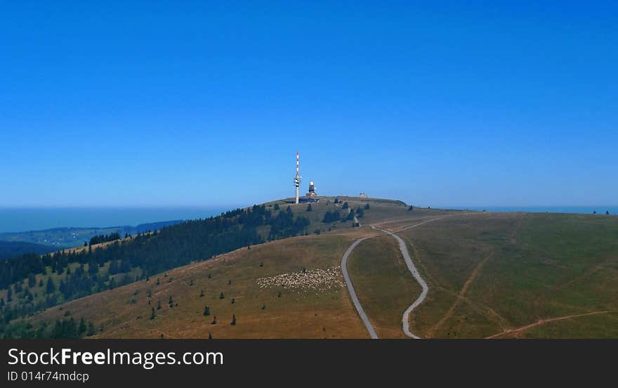 View from Mt. Feldberg, southern Black Forest, Germany. View from Mt. Feldberg, southern Black Forest, Germany