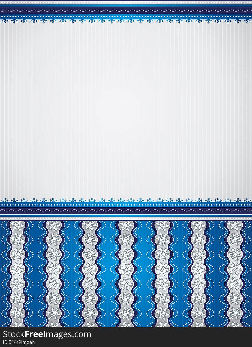 Blue  christmas background, vector illustration