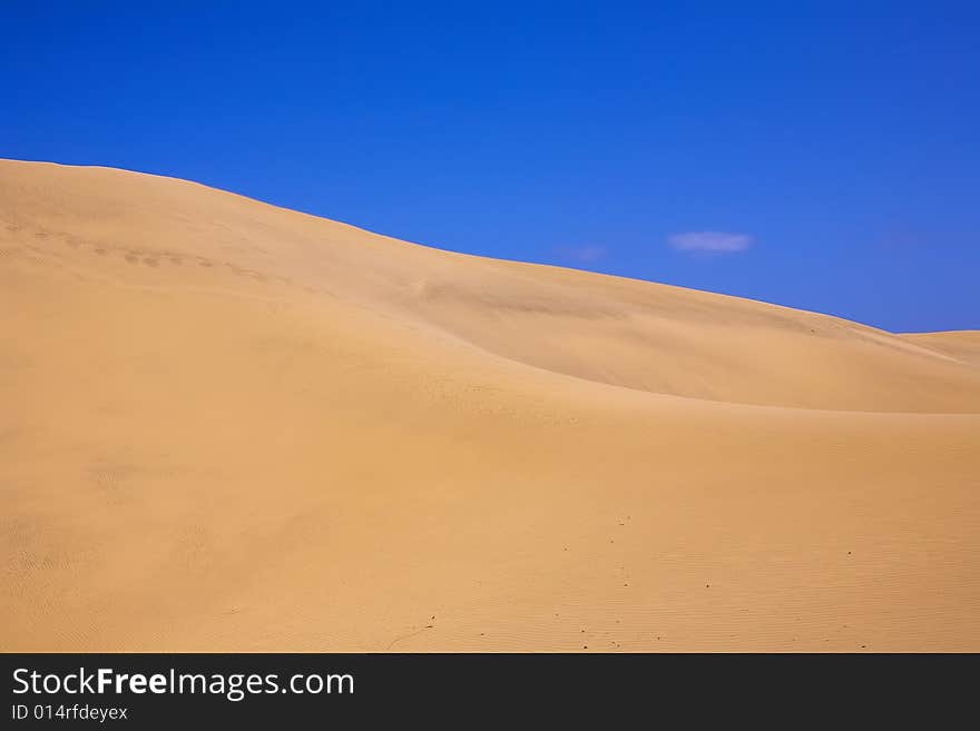 Sand Dune with Wind Textures in the Desert in Morocco. Sand Dune with Wind Textures in the Desert in Morocco