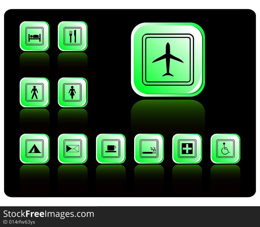 Vector travel icon set EPS 8