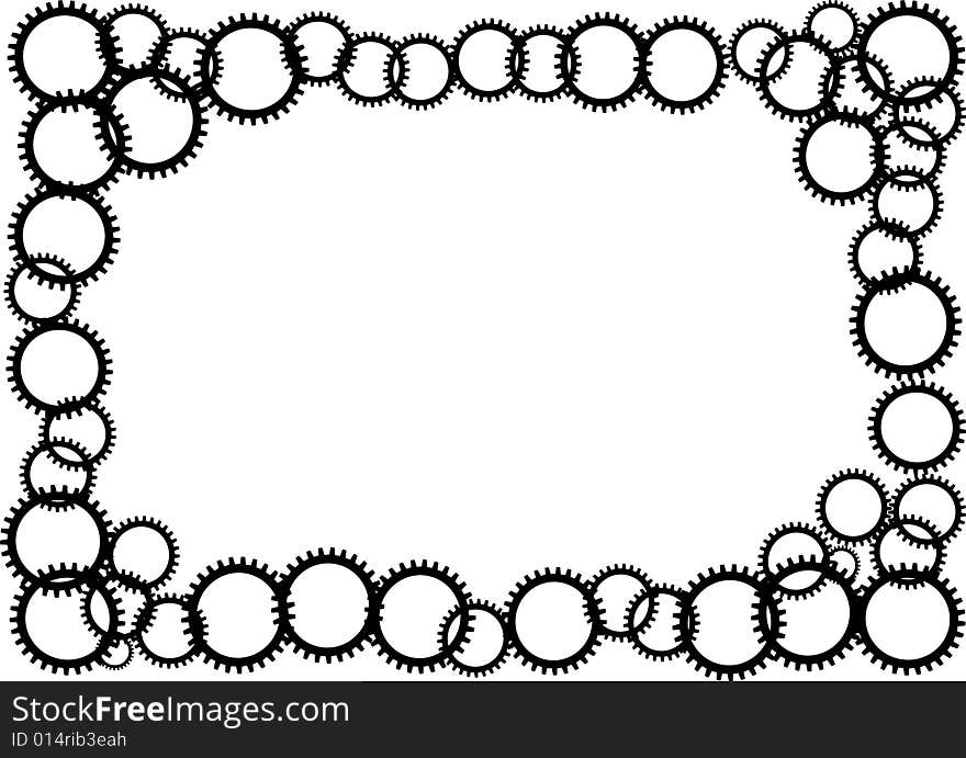 Black sprocket on white background. Black sprocket on white background