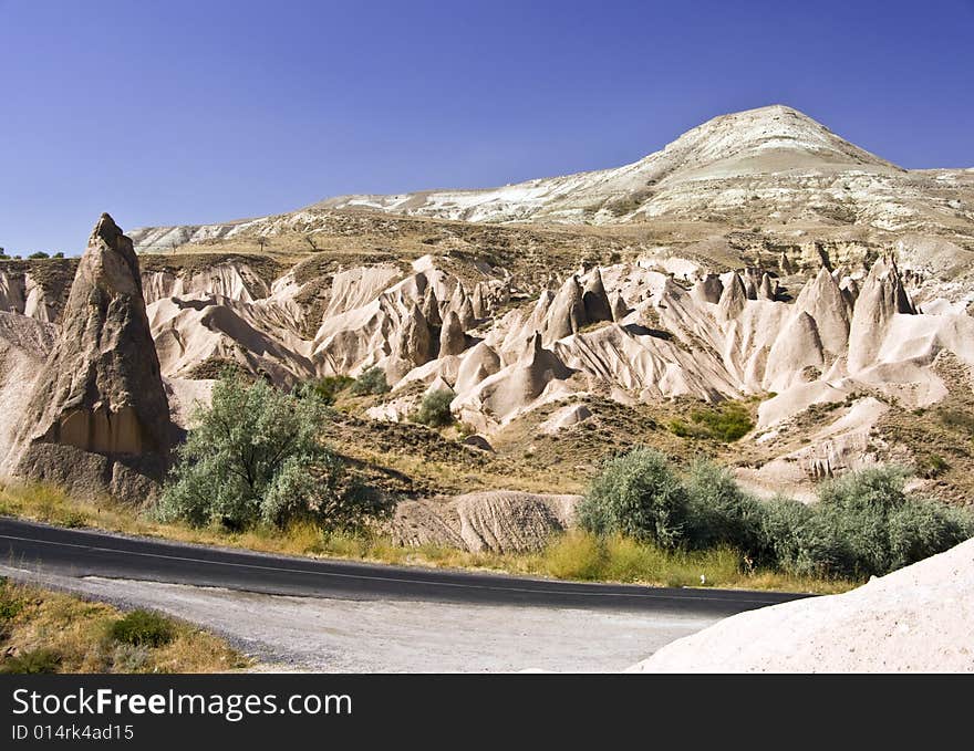 A landscape of kapadokya in turkey